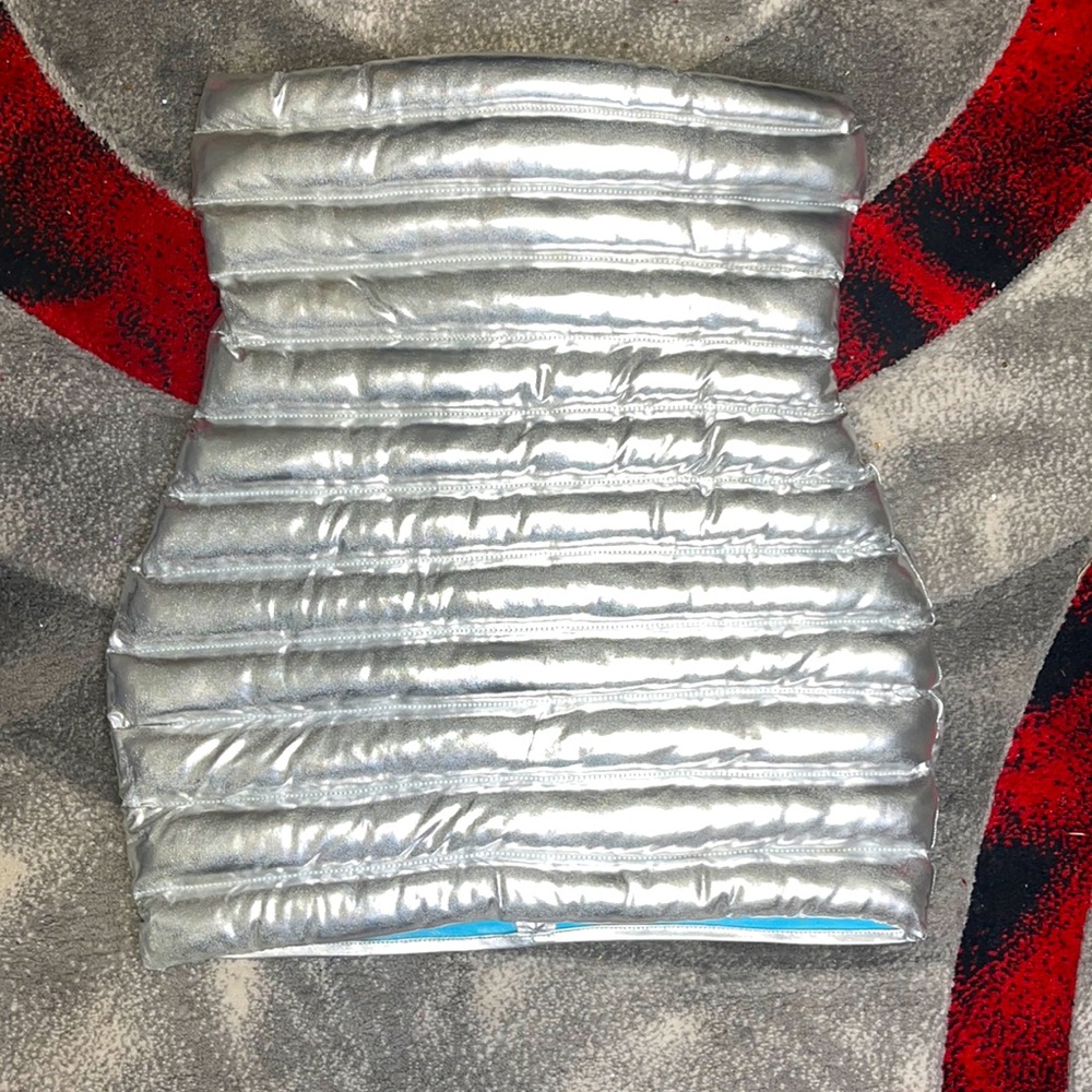 Silver mini dress